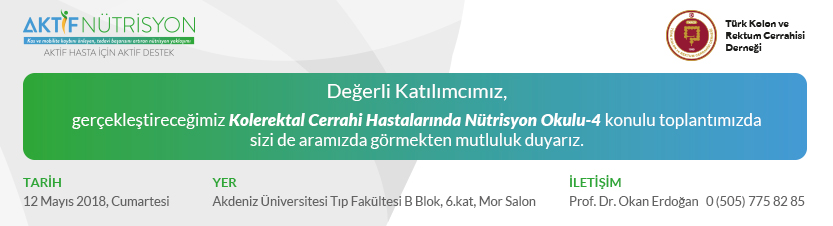 4. Kolorektal Cerrahi Hastalarında Nütrisyon Okulu