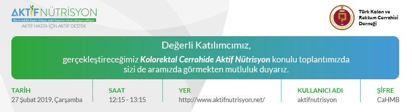 Kanserli Hastalarda Aktif Nutrisyon