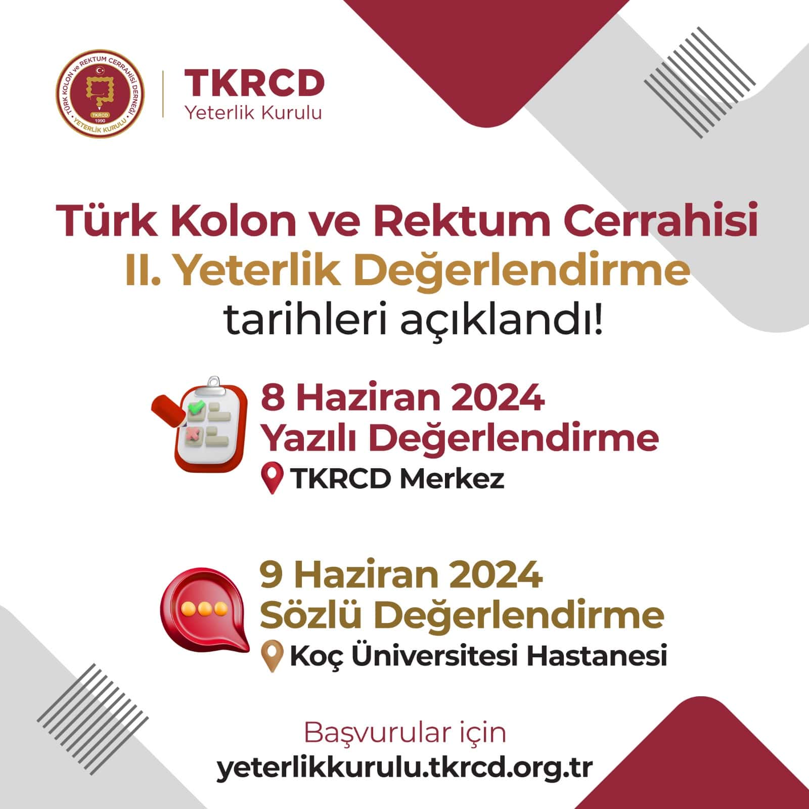 TKRCD Yeterlik Değerlendirmesi Hakkında Duyuru 2024