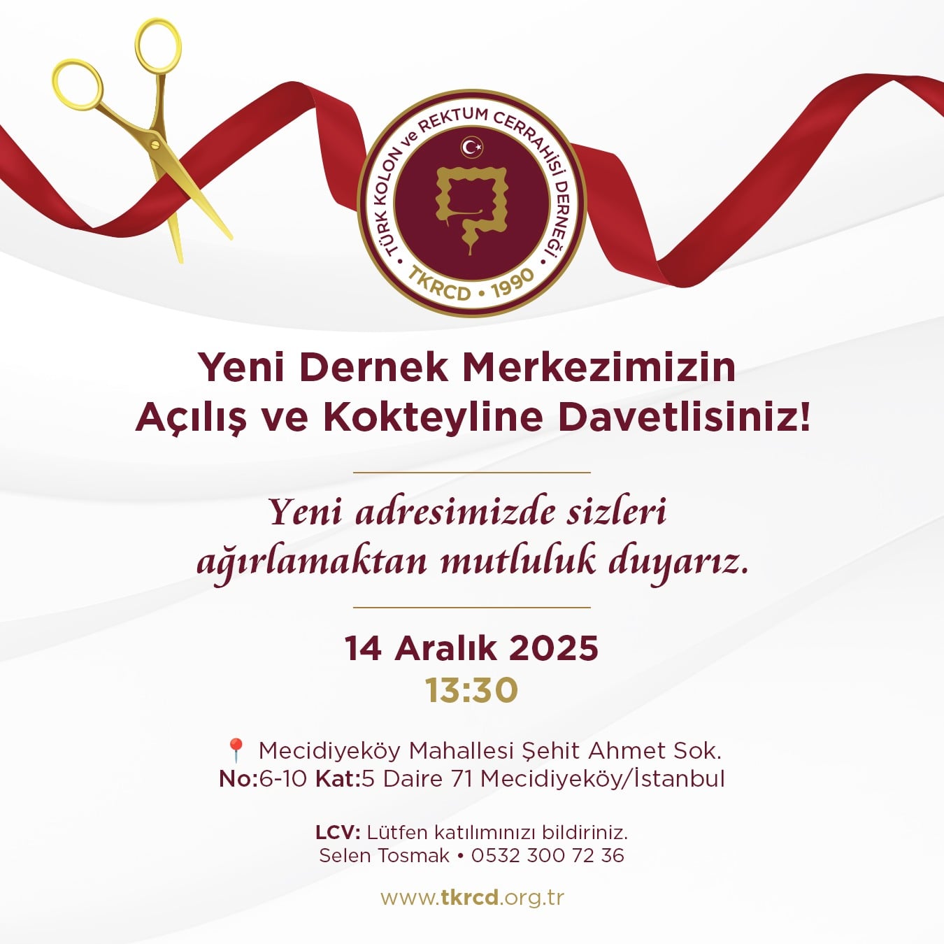Yeni Dernek Merkezimizin Açılış ve Kokteyline Davetlisiniz!
