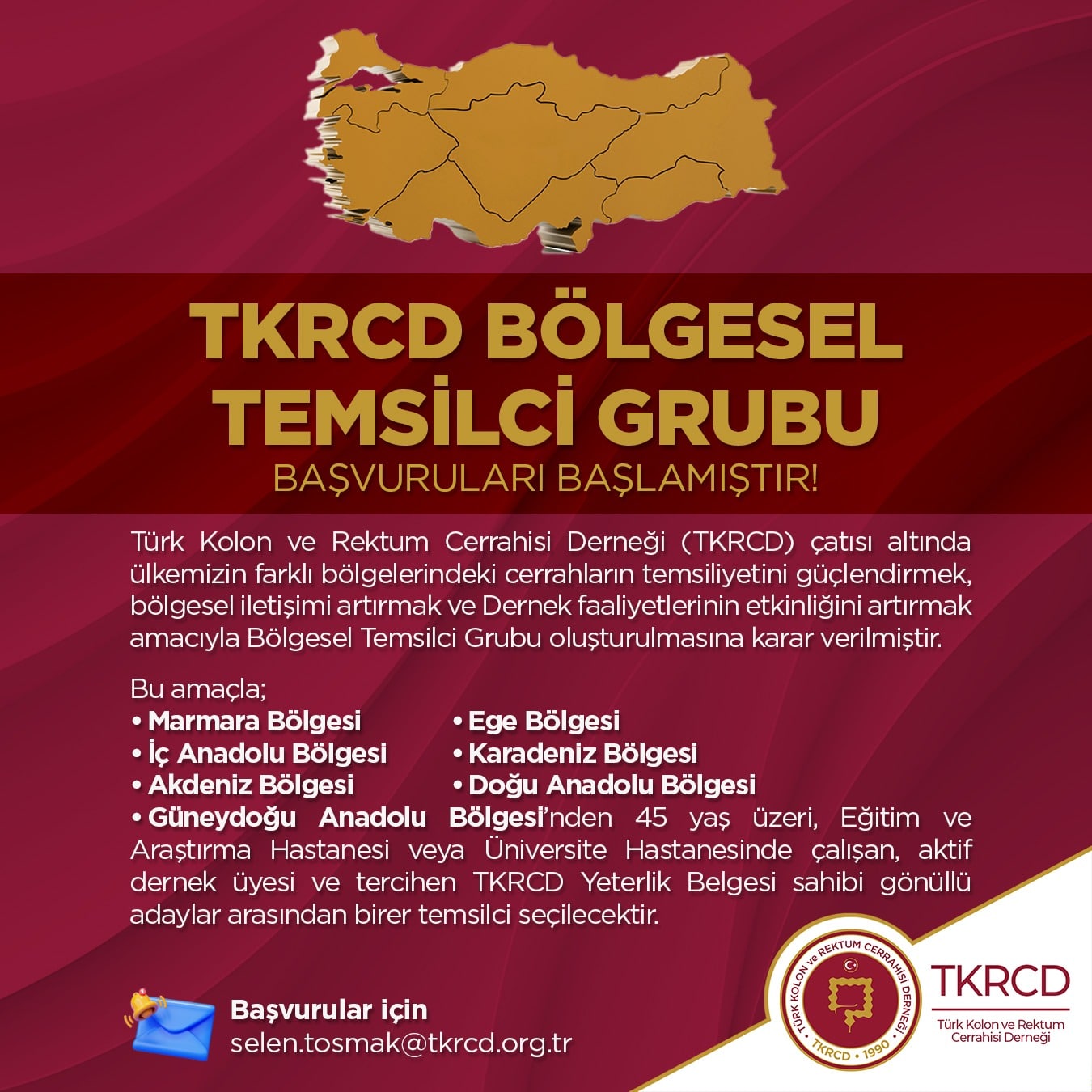 TKRCD Bölgesel Temsilci Grubu Başvuruları Başlamıştır!