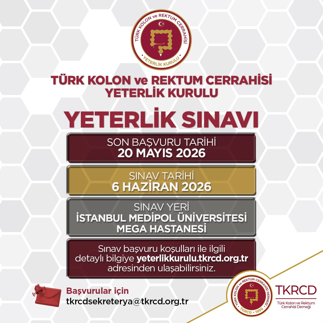 Türk Kolon ve Rektum Cerrahisi Yeterlik Sınavı Duyurusu II