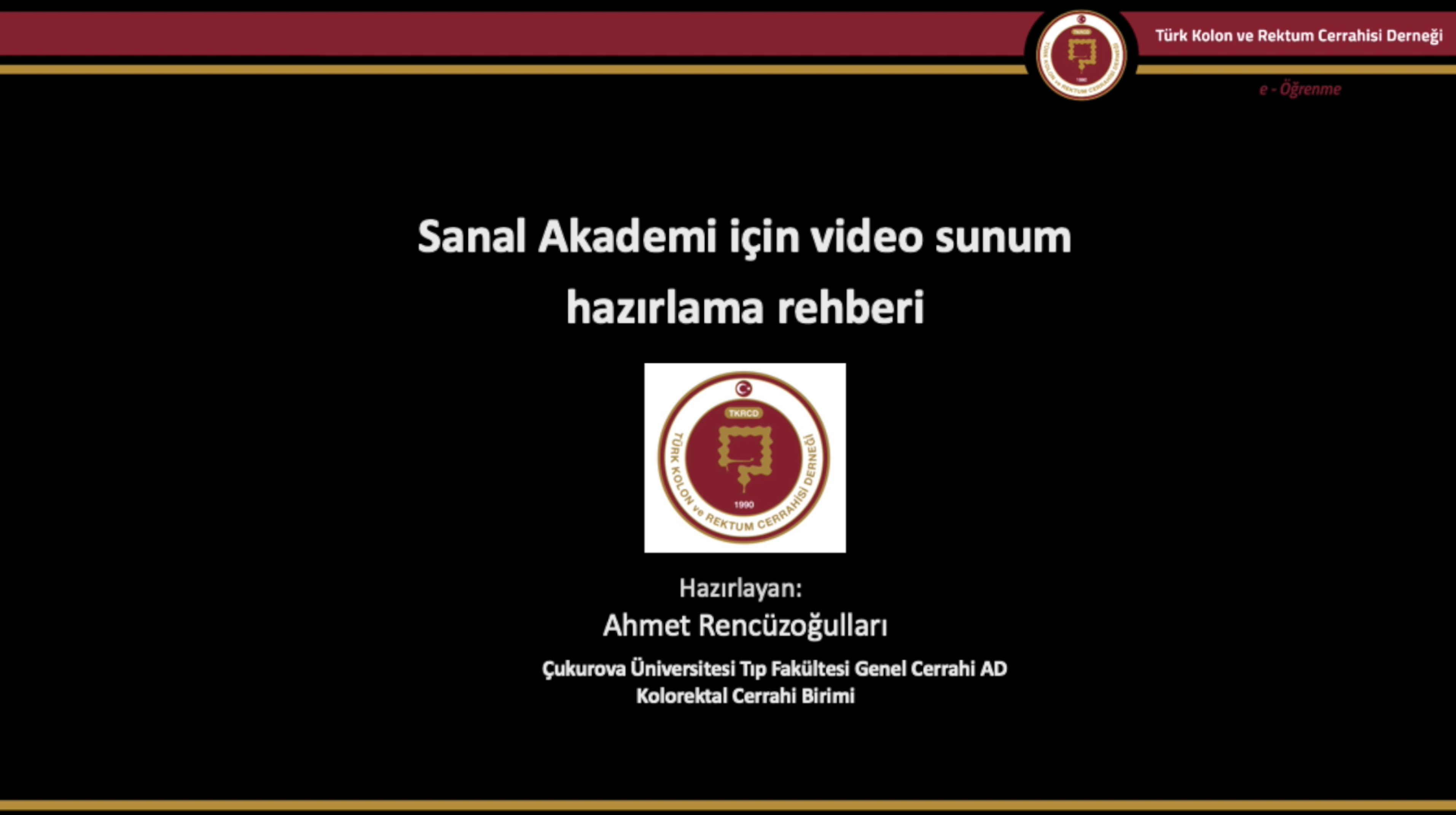 Sanal Akademi Sunum Rehberi