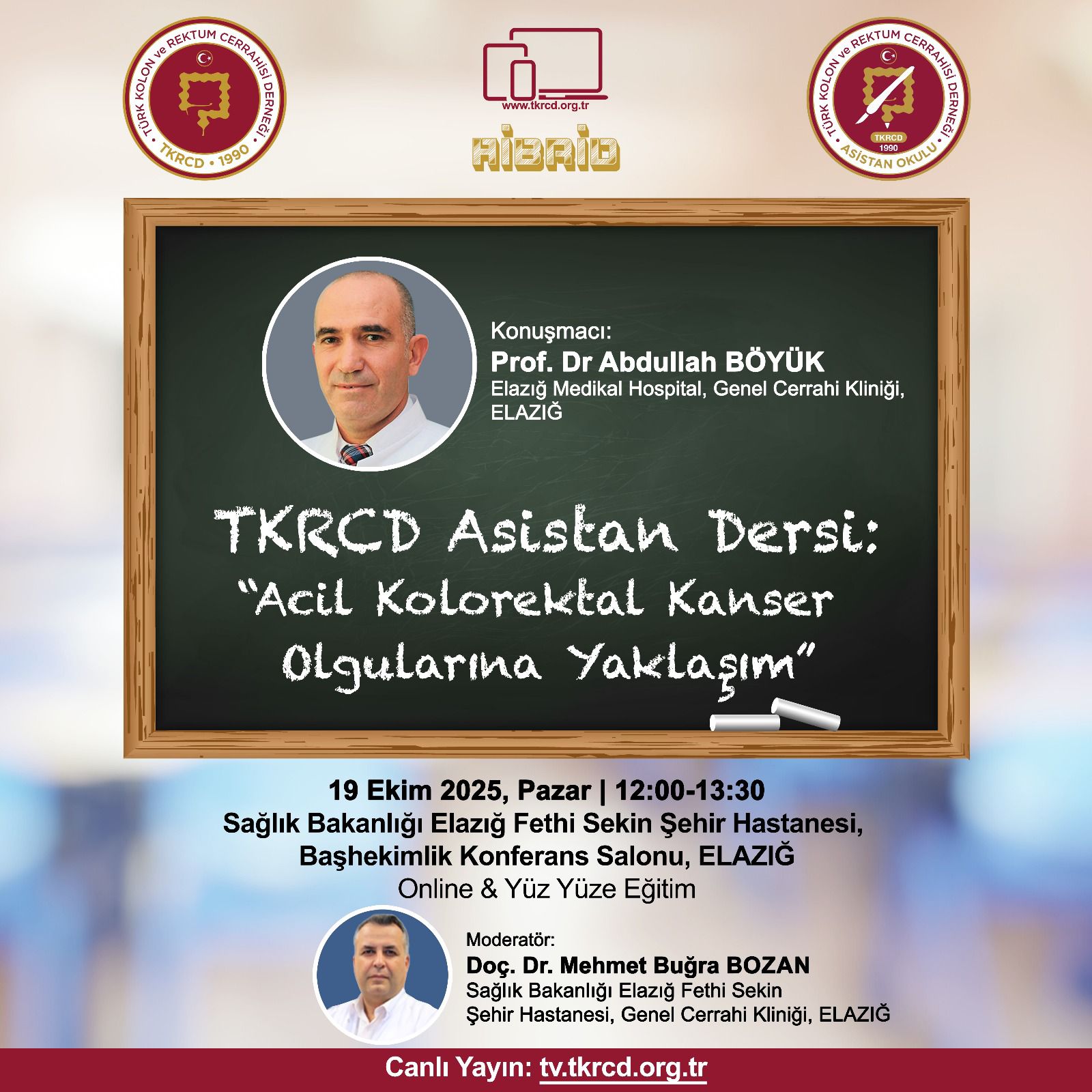 Asistan Dersi: Acil Kolorektal Kanser Olgularına Yaklaşım